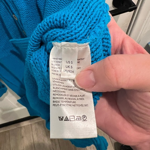 We The Free FREE PEOPLE firefly knit Blue V-Neck Sweater tunic Relaxed Fit - Picture 8 of 12